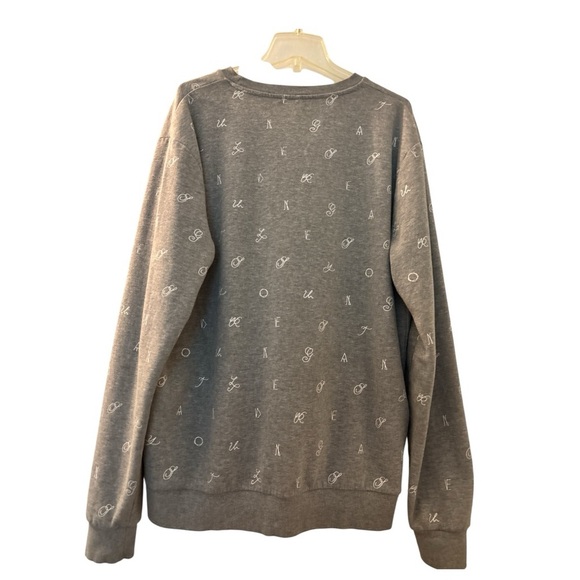 DIVIDED by H&M, mens XL, gray , small alphabet letters. Roomy cut, Cotton blend - Picture 2 of 5